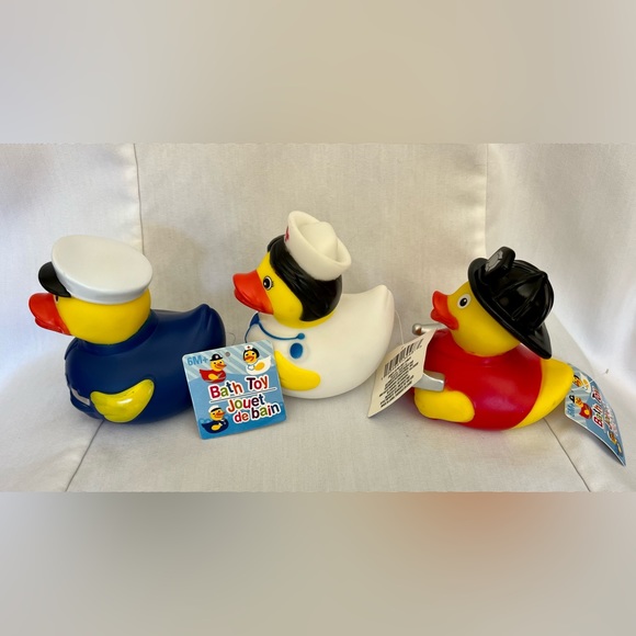 Rubber Ducks Police Fire Nurse set of Three NWT - Picture 7 of 8